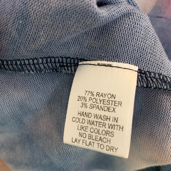 Gibson Nordstrom Elizabeth Tie Dye Plush Tank Top Racerback Navy & Pink Size 2X - Picture 7 of 7